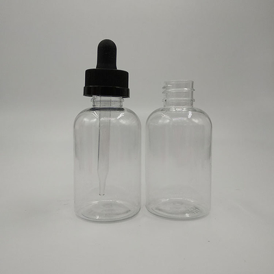 Botol dropper plastik transparan hitam khusus untuk penyegelan tipe tutup sekrup