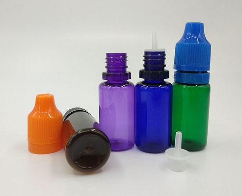 Logo Disesuaikan Cetak PET E Botol Cairan / Botol Dropper Cairan Dengan Tutup Sekrup