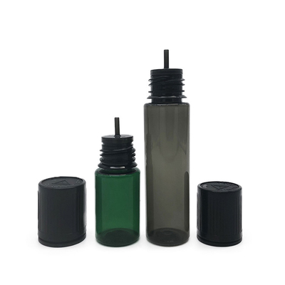 Childproof Transparan Botol dropper cair kecil dengan tutup sekrup dan logo pribadi dicetak
