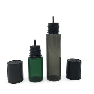Childproof Transparan Botol dropper cair kecil dengan tutup sekrup dan logo pribadi dicetak