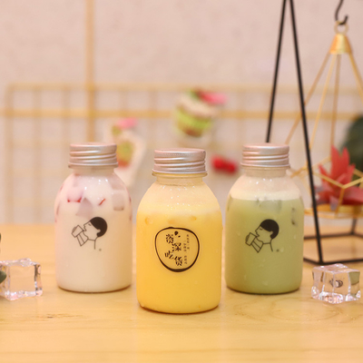 Botol Teh Gelembung Bulat Dengan Genggaman