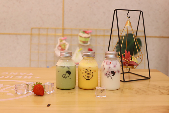 Professional Handle Bubble Tea Jugs dengan Sekrup di Tutup