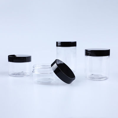 Multi Functional Plastic Cosmetic Jars Plastic Jars for Food Packaging Wide Mouth Screw Lid Plastic Jar with Own Brand