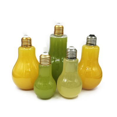 Desain Baru Botol Plastik Untuk Bisnis Jus Botol Jus Daur Ulang Botol Jus Bentuk Bola Lampu Botol Jus dengan stok
