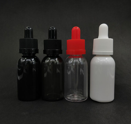 Botol dropper plastik kaca dengan tutup sekrup yang tahan kebocoran untuk dispensasi cairan yang akurat
