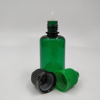 18mm Ukuran leher Childproof E Botol Cairan Dengan Bentuk Bulat Dan Screen Printing Permukaan Penanganan