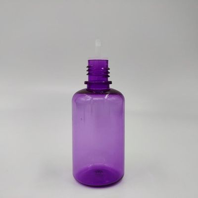 18mm Ukuran leher Childproof E Botol Cairan Dengan Bentuk Bulat Dan Screen Printing Permukaan Penanganan