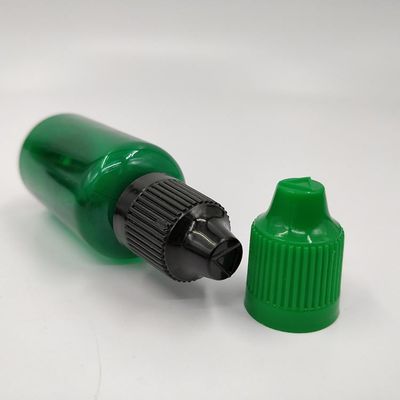 18mm Ukuran leher Childproof E Botol Cairan Dengan Bentuk Bulat Dan Screen Printing Permukaan Penanganan