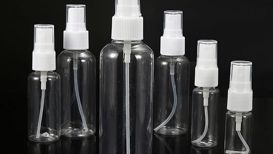 Botol Semprotan PET yang dapat diisi ulang untuk harian 10ml 15ml 30ml 50ml 60ml 70ml 100ml 200ml 500ml
