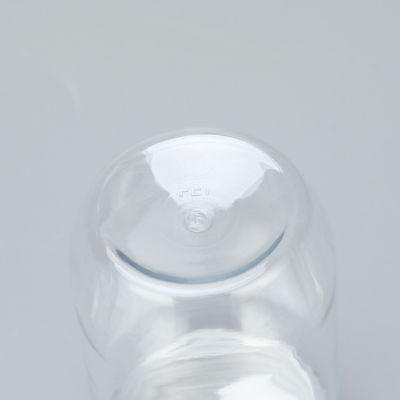 Kontainer Botol plastik kedap udara Dengan Tutup Aluminium Di Botol Hewan peliharaan beku Transparan