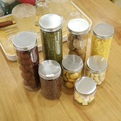 Aluminium Foil Sealing Plastic Jar Container dengan logo kustomisasi dan tutup aluminium