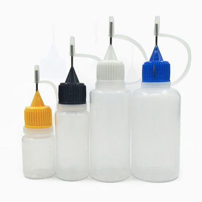 Botol E-Liquid Logo Kustom dengan Leher Tahan Anak Tipe 10ml 15ml 30ml 60ml 80ml 100ml Kapasitas