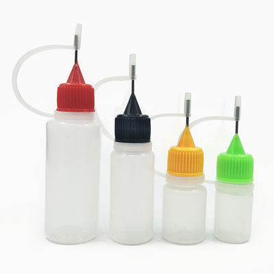 Botol E-Liquid Logo Kustom dengan Leher Tahan Anak Tipe 10ml 15ml 30ml 60ml 80ml 100ml Kapasitas