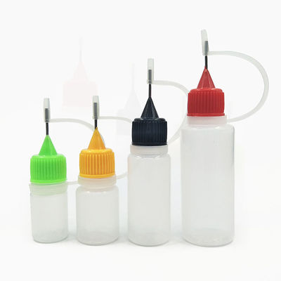 Botol E-Liquid Logo Kustom dengan Leher Tahan Anak Tipe 10ml 15ml 30ml 60ml 80ml 100ml Kapasitas