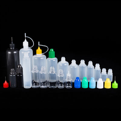 Botol kecil hitam transparan untuk cairan 10ml 15ml 30ml 60ml 80ml 100ml Kapasitas