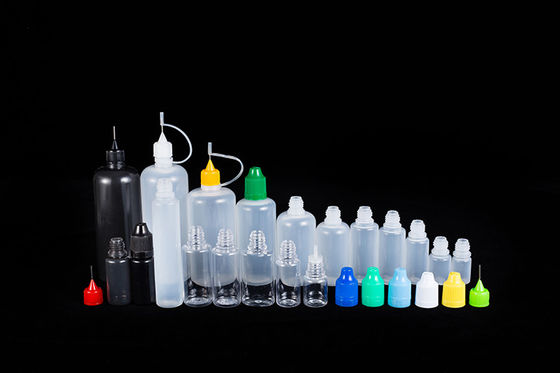 Botol kecil hitam transparan untuk cairan 10ml 15ml 30ml 60ml 80ml 100ml Kapasitas