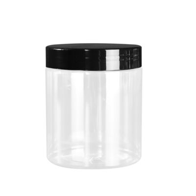 Multi Functional Plastic Cosmetic Jars Plastic Jars for Food Packaging Wide Mouth Screw Lid Plastic Jar with Own Brand