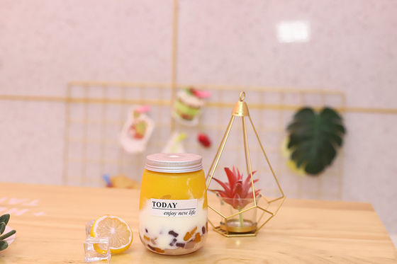 Botol teh susu tahan kebocoran dengan tutup sekrup untuk minuman berukuran sedang Minuman Desain modern