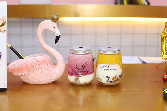 Botol teh susu tahan kebocoran dengan tutup sekrup untuk minuman berukuran sedang Minuman Desain modern