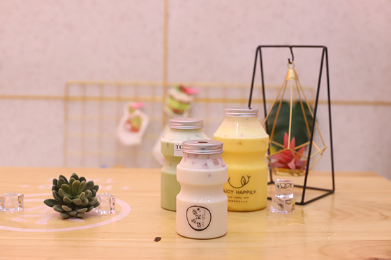 Botol Teh Susu Berinsulasi Ukuran Sedang untuk Pasar Persegi Bulat