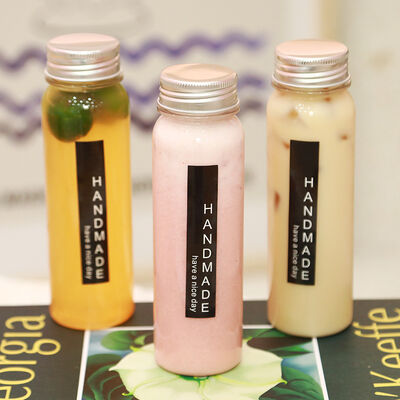 Botol Teh Susu Anti Bocor Tutup Ulir Plastik Tahan Lama Dapat Digunakan Kembali Ideal untuk Pengemasan dan Penyimpanan Minuman