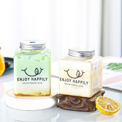 Botol Teh Susu Modern Kapasitas Menengah Sekrup pada Tutup Kontainer Proof Leak untuk solusi kemasan dan penyimpanan minuman