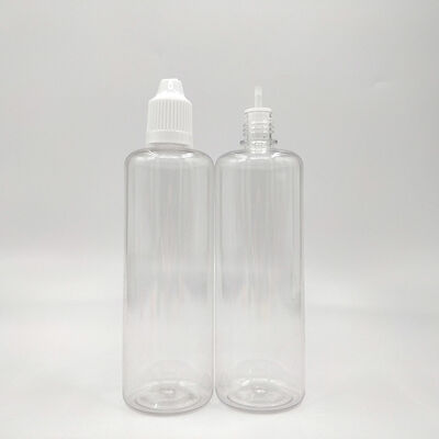 Botol cairan transparan E menawarkan kustomisasi logo yang disesuaikan cocok untuk kemasan jus e dan penyegelan anti kebocoran