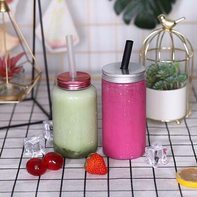 Genggam Botol Susu Teh Bentuk Bulat persegi tahan kebocoran Cocok untuk Distributor Minuman Komersial dan Pengecer