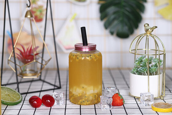 Genggam Botol Susu Teh Bentuk Bulat persegi tahan kebocoran Cocok untuk Distributor Minuman Komersial dan Pengecer