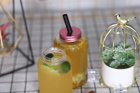 Genggam Botol Susu Teh Bentuk Bulat persegi tahan kebocoran Cocok untuk Distributor Minuman Komersial dan Pengecer