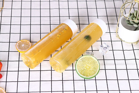 Pot teh gelembung bulat persegi dengan desain transparan untuk identifikasi dan pemantauan konten yang cepat