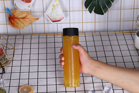 Pot teh gelembung bulat persegi dengan desain transparan untuk identifikasi dan pemantauan konten yang cepat