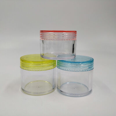65mm Diameter Plastik Jar Container Menawarkan Kapasitas 2oz 3oz 4oz 5oz 6oz 7oz 8oz Termasuk Tekanan Sensitif Penutup Dirancang untuk Kemasan
