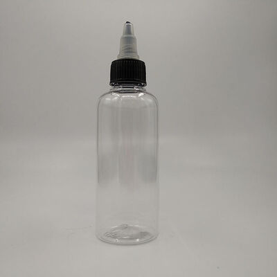 Botol Dropper Plastik Kaca Transparan Hitam Sesuaikan Logo Disesuaikan Ideal untuk Minyak Esensial Serum dan Solusi Kemasan Cairan