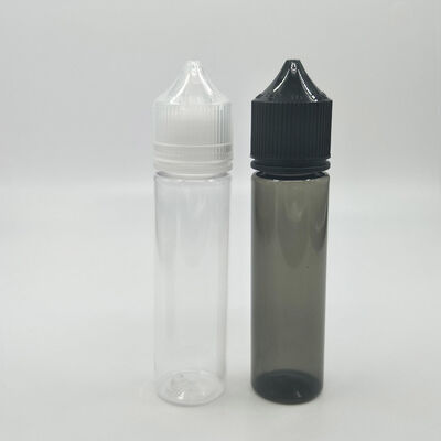 Botol Cairan E Hitam Transparan Dengan Pencetakan Layar Penanganan Permukaan dan Penyesuaian Pencetakan Warna Ideal untuk Kemasan Produk Vape