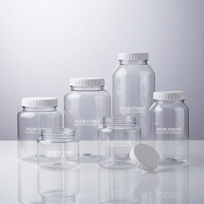 BPA bebas Plastik Kontainer Screw Top Ideal untuk penyimpanan yang aman dan solusi kemasan yang tahan lama untuk industri dan komersial