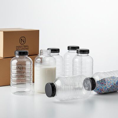 Plastik Screw Top botol yang dapat digunakan kembali Mesin Cuci Piring Aman Kontainer tahan lama Ideal untuk solusi kemasan dan penyimpanan industri