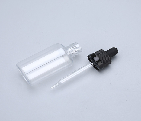 Botol Dropper Plastik Hitam Transparan
