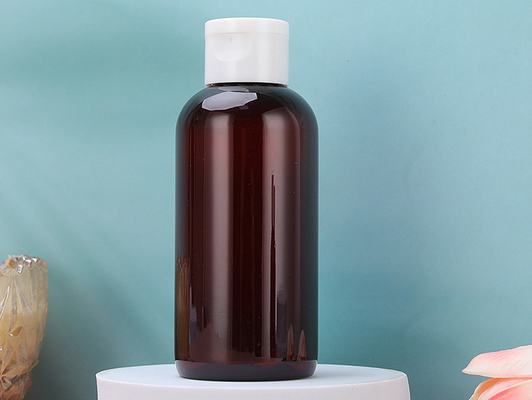 HDPE Collar Botol Plastik Lotion Dengan Label Permukaan Penanganan Kapasitas Botol 250ml