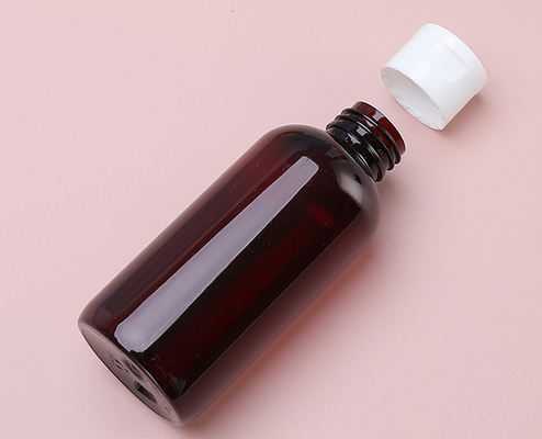 HDPE Collar Plastic Lotion Flasks dengan Label Permukaan Penanganan dan 250ml Kapasitas Botol