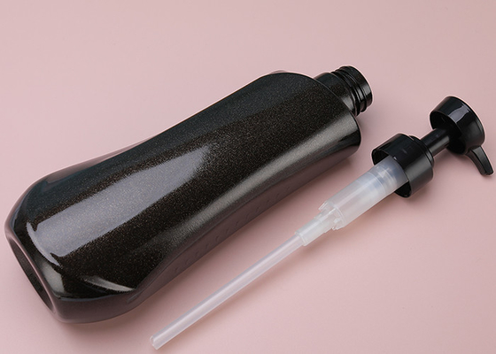Botol Lotion Plastik PETG 4C Isi Ulang Hitam Dengan Bukti Kebocoran Pompa