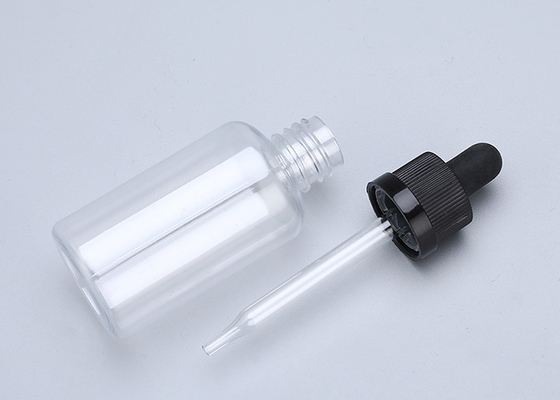 Botol dropper plastik permukaan halus dengan tutup dropper untuk label yang disesuaikan