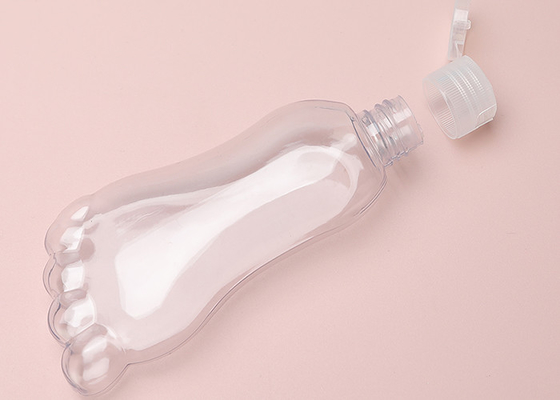 Bentuk Kaki 30ml 60ml Botol Isi Ulang Gantungan Kunci Plastik Dengan Tutup Flip