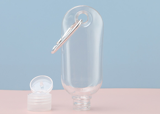 15mm 20mm Travel Plastik Hand Sanitizer Botol Gantungan Kunci 30ml 50ml 60ml