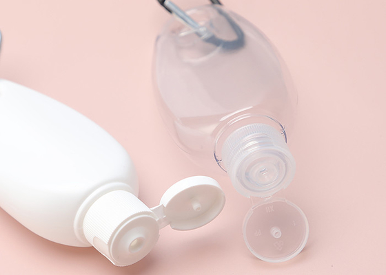 50ml Gantungan Kunci Squeeze Travel Botol Pembersih Tangan Plastik Dengan Flip Top Cap