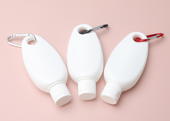 50ml Gantungan Kunci Squeeze Travel Botol Pembersih Tangan Plastik Dengan Flip Top Cap