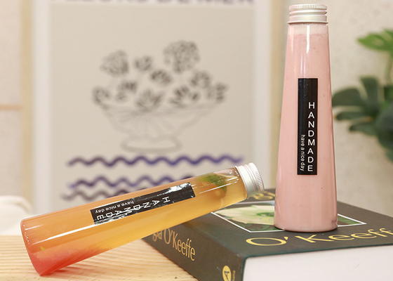 Botol Jus Plastik Minuman Ringan Kerucut Dengan Tutup 7oz 200ml