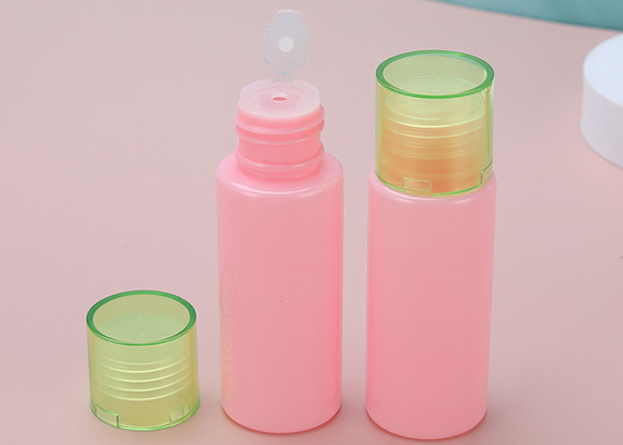 Esensi Kulit 21mm 1 Oz Botol Kosmetik PET Plastik Dengan Flip Top