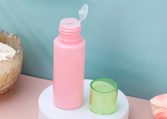 Esensi Kulit 21mm 1 Oz Botol Kosmetik PET Plastik Dengan Flip Top