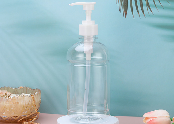 480ml Dispenser Botol Pompa Plastik Bening Kosong untuk Minyak Pijat, Sabun Cair
